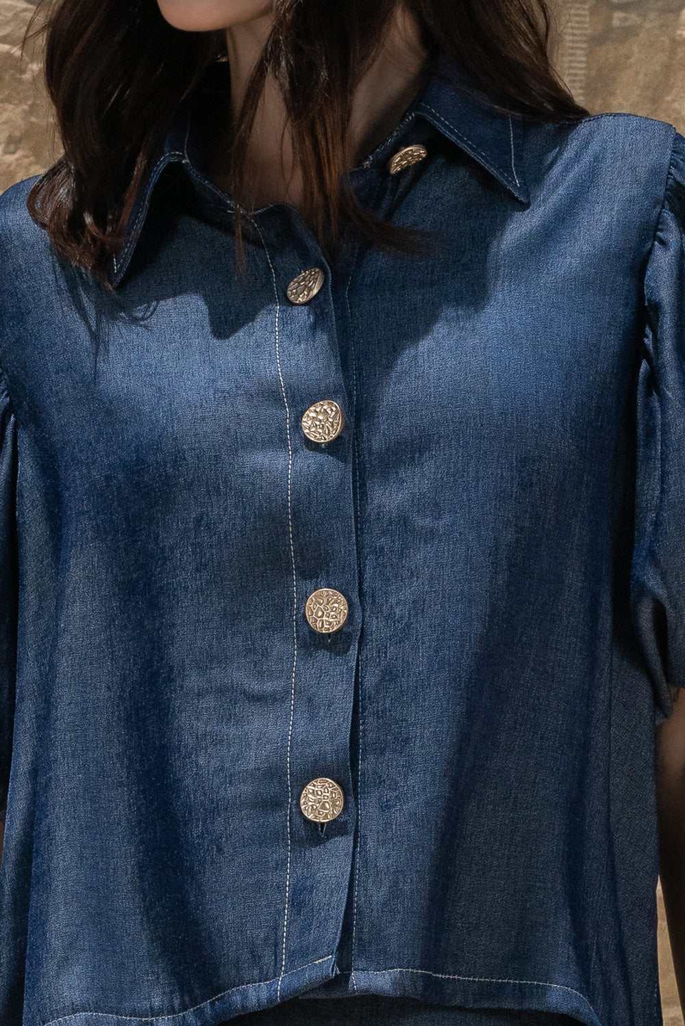 Denim Look Airy Set