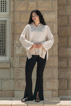 Studs Top - Beige