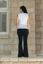 Essential Cotton Sleeveless Double Layered Top - offWhite