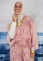PinkPalm wrap Dress