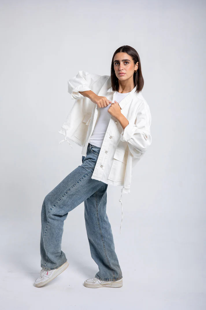 Denim jacket in -white