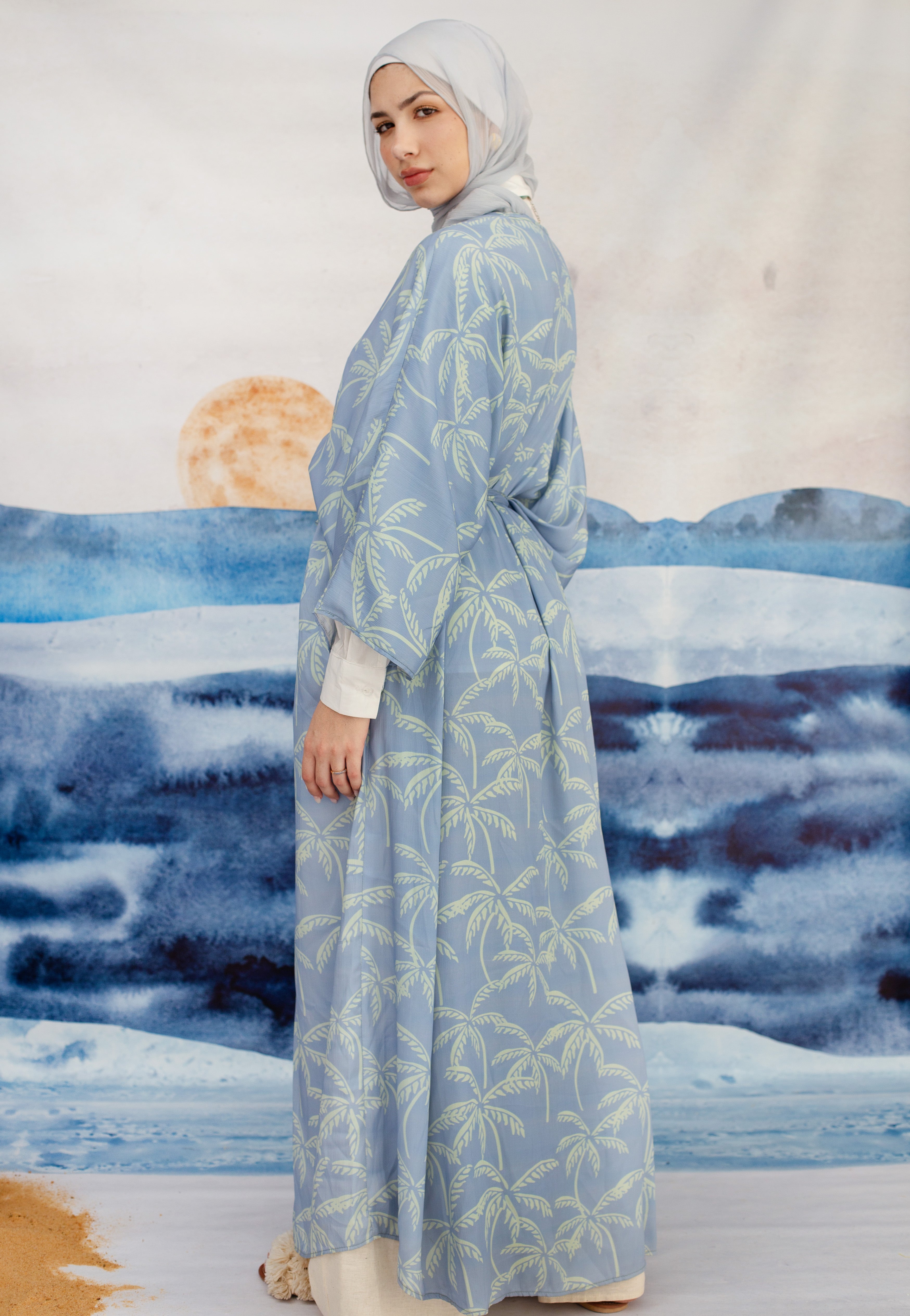 BluePalm wrap Dress