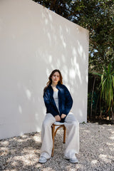 Linen shirt in Navy Blue