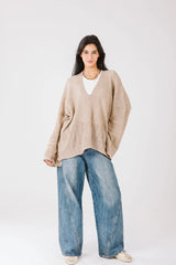 Aura knit top in cafe