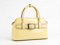 Yellow Studded Buckle Bag