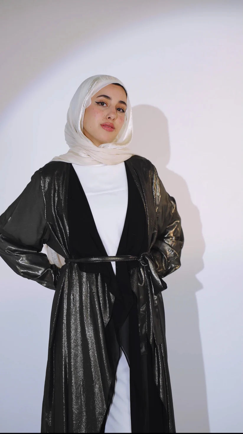 Crystal Black double layered Hazie trench
