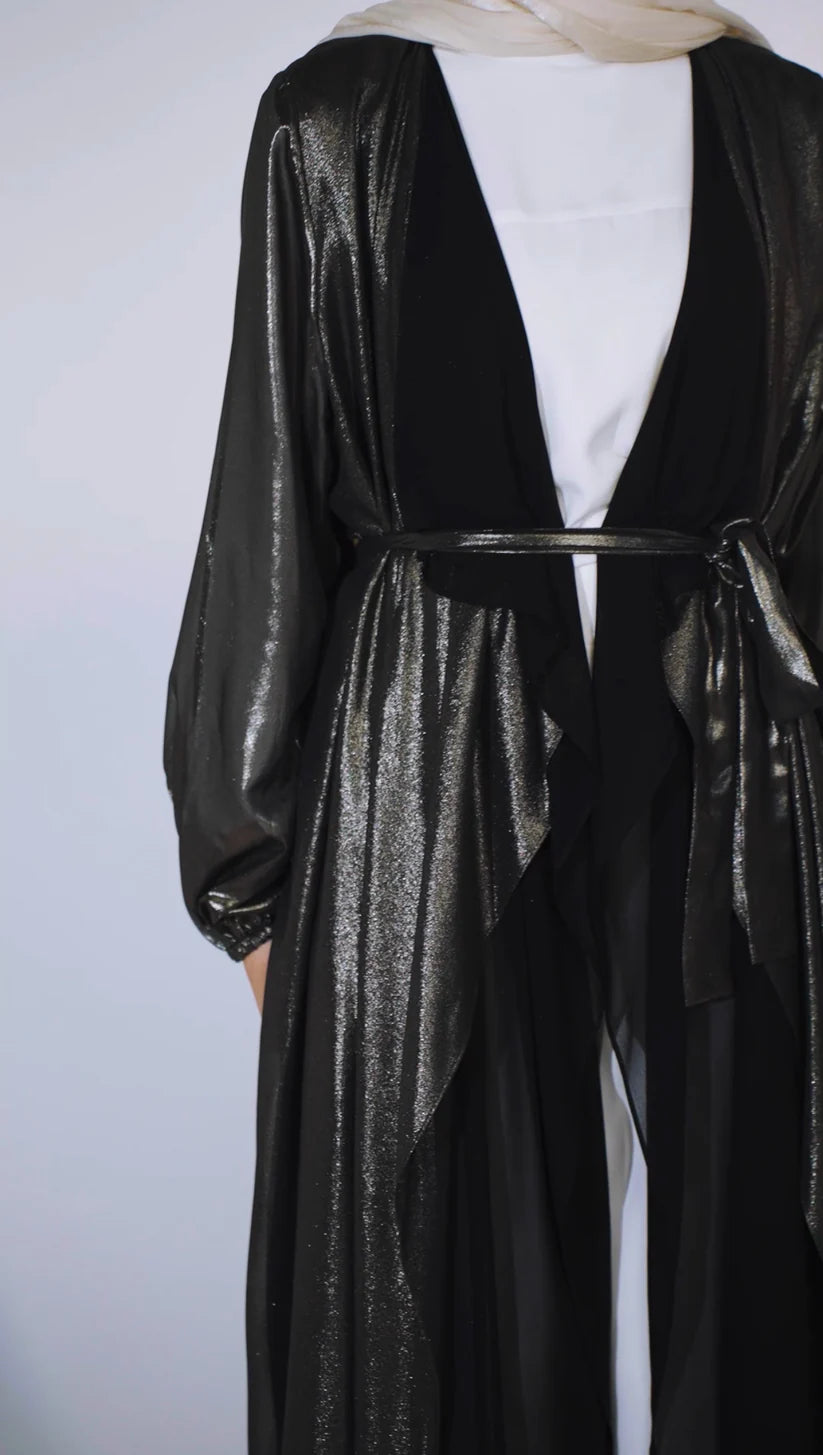 Crystal Black double layered Hazie trench