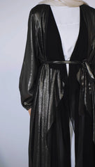 Crystal Black double layered Hazie trench