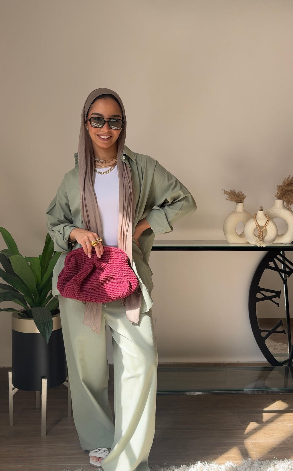 Essential linen Set - Olive