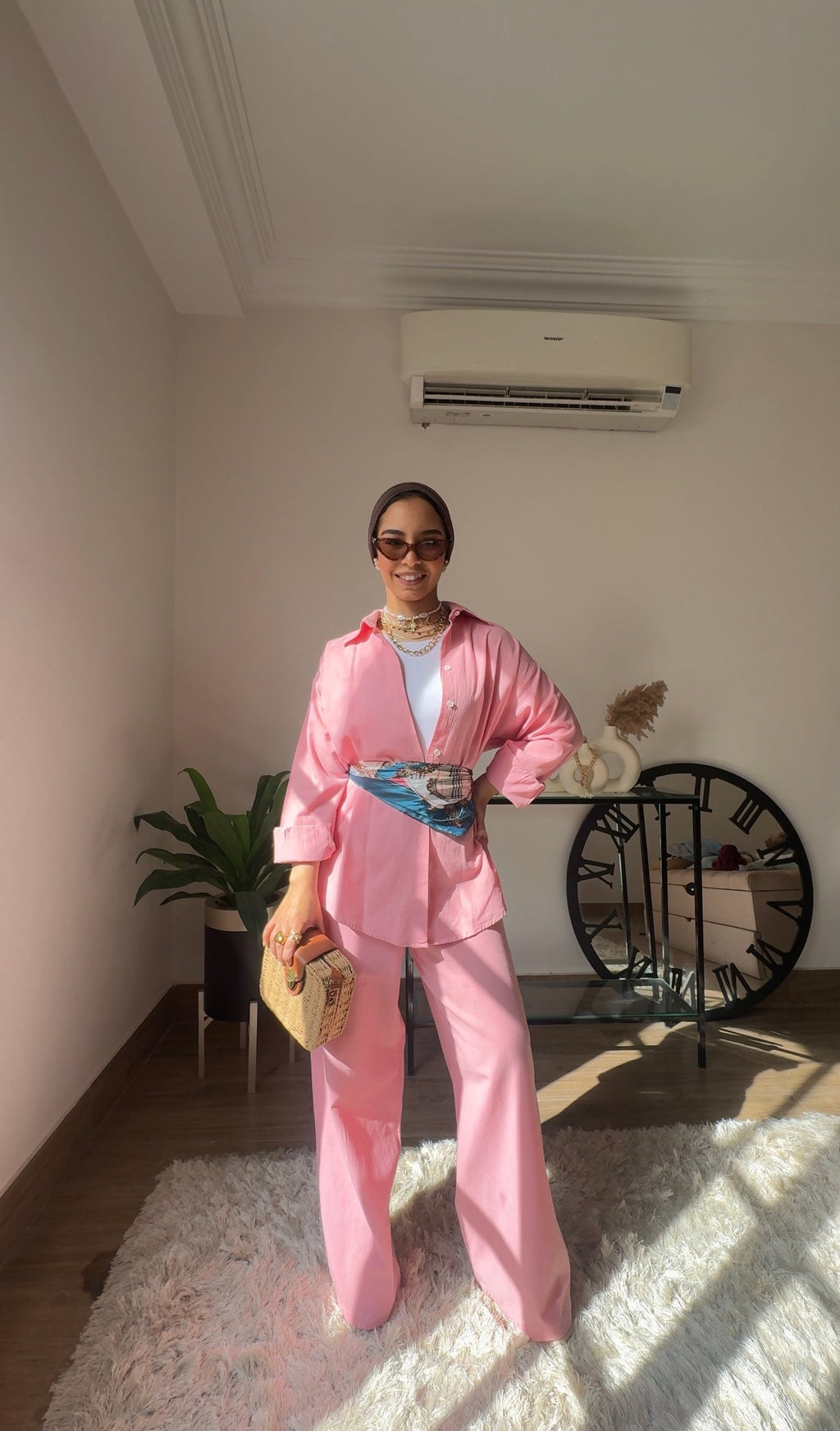 Essential linen Set- Pink