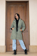 3D puffer in olive
