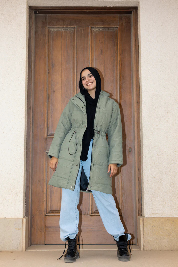 3D puffer in olive