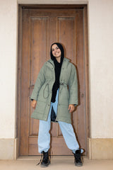 3D puffer in olive