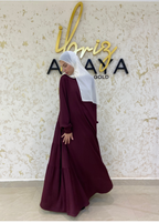 Loose Flowy Black Abaya 046