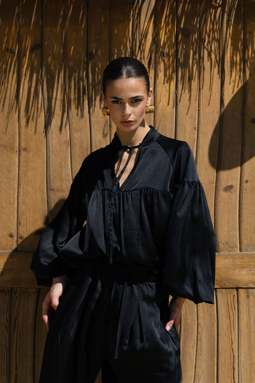 Allure satin set - Black