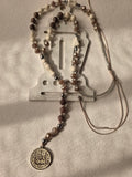 Ramadan Prayer Beads - 33 Beads Neutral Tones Arabic Calligraphy