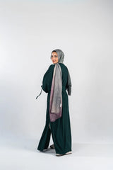 Royal Green Crushed Kimono