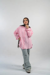 Pink Crinkled Shirt