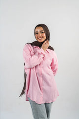 Pink Crinkled Shirt