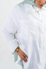 White Crinkled Shirt