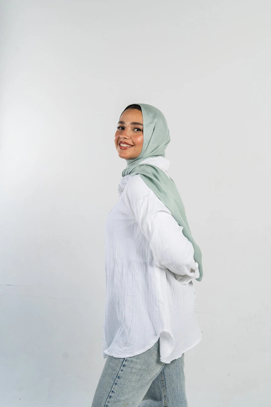 White Crinkled Shirt