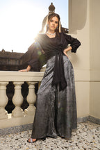 Shimmery wide pants - Dark Silver