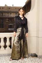 Shimmery wide pants - Gold