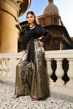 Shimmery wide pants - Gold