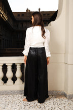 Shimmery wide pants - Black