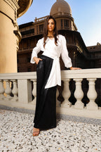 Shimmery wide pants - Black