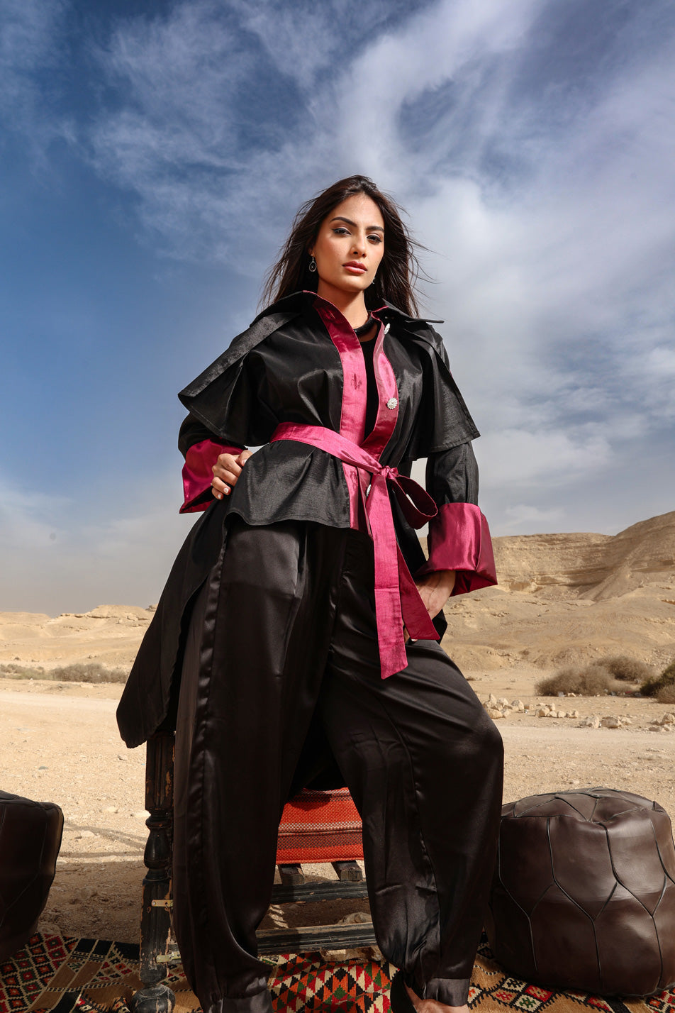 The High–Low Edit Trench - black
