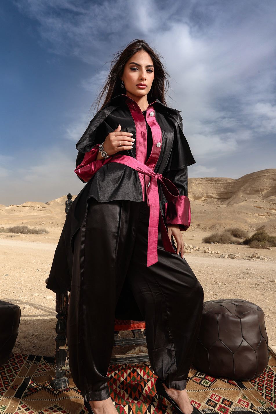 The High–Low Edit Trench - black