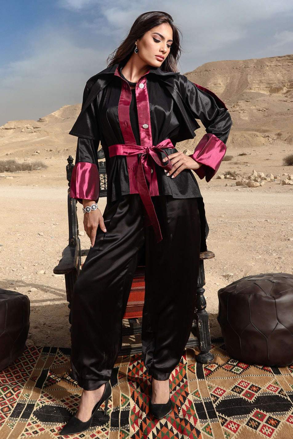 The High–Low Edit Trench - black
