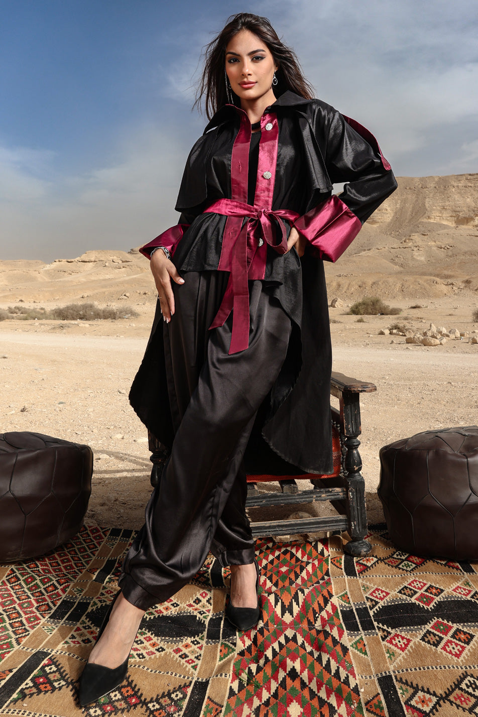 The High–Low Edit Trench - black