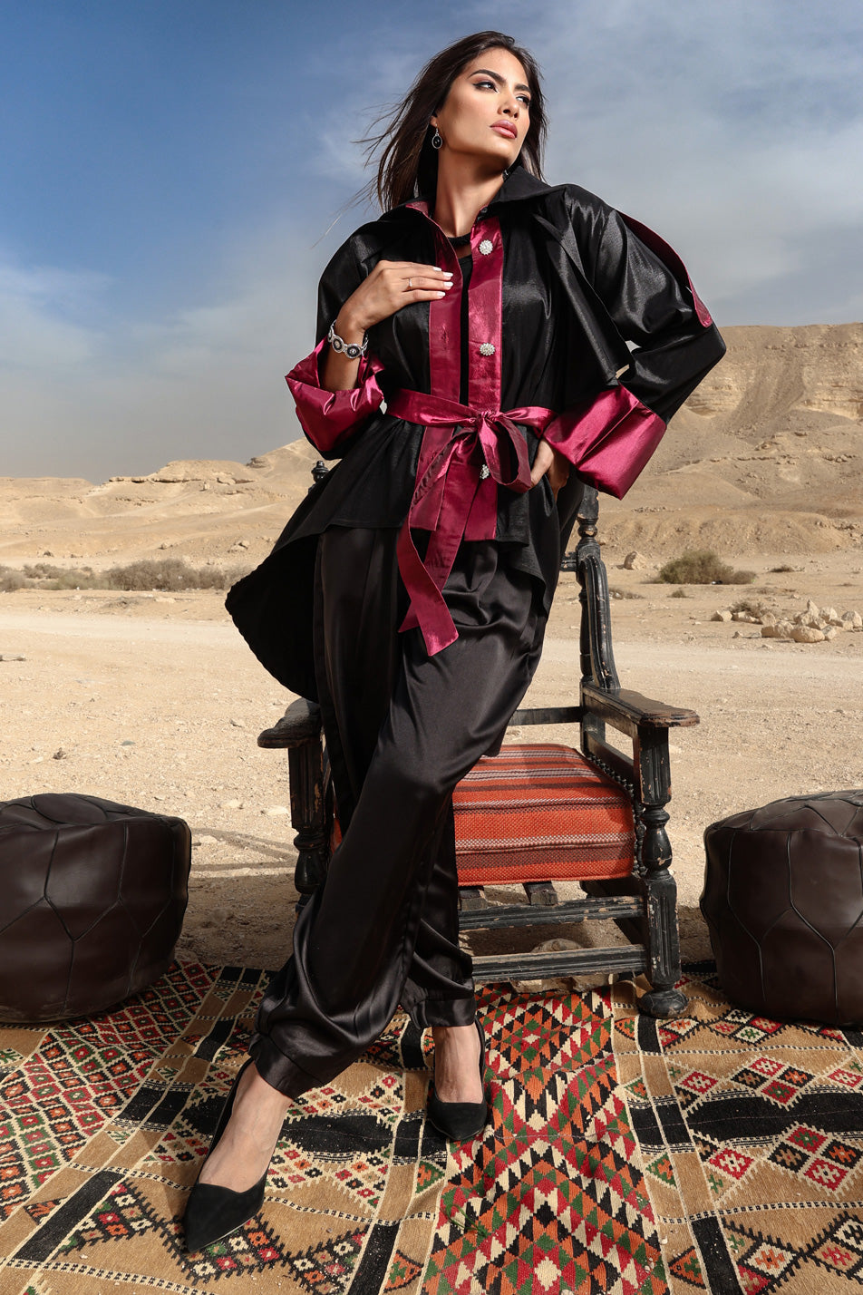 The High–Low Edit Trench - black
