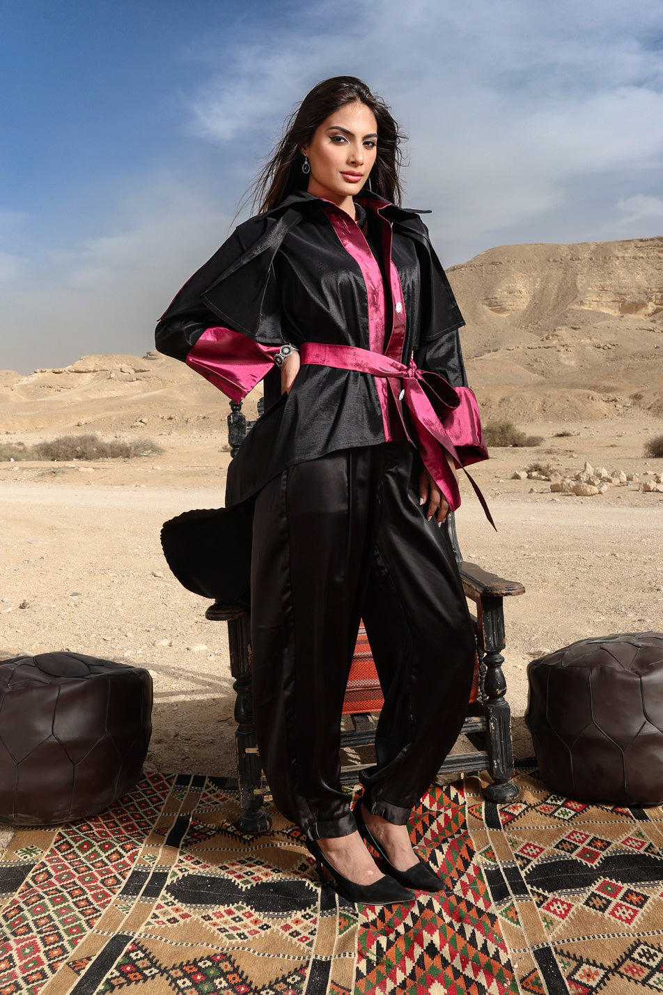 The High–Low Edit Trench - black