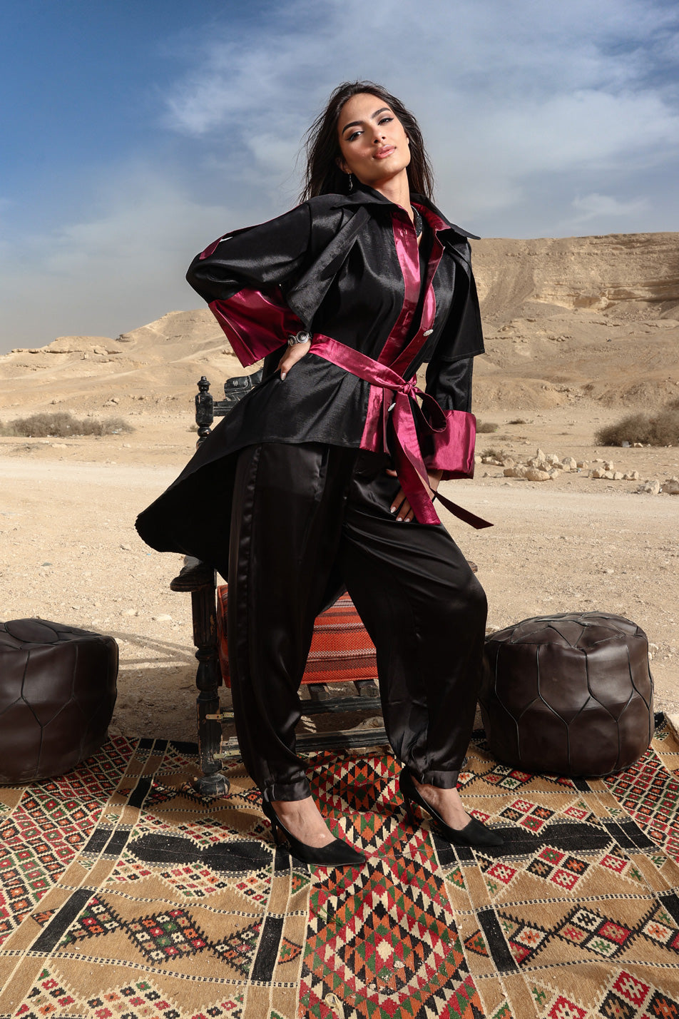 The High–Low Edit Trench - black