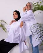 The Poplin Puffed Sleeves White Shirt