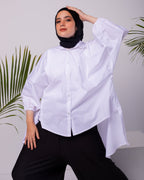 The Poplin Puffed Sleeves White Shirt