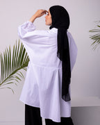 The Poplin Puffed Sleeves White Shirt