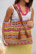 Joyful Raffia Totebag