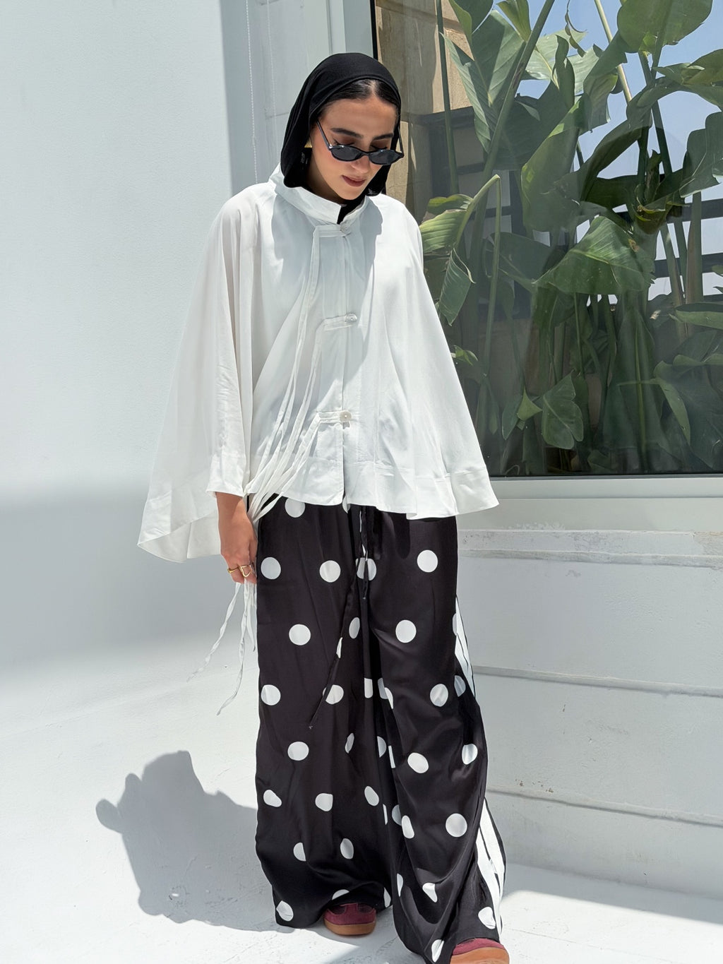 Polka Dot Wide Leg Pants