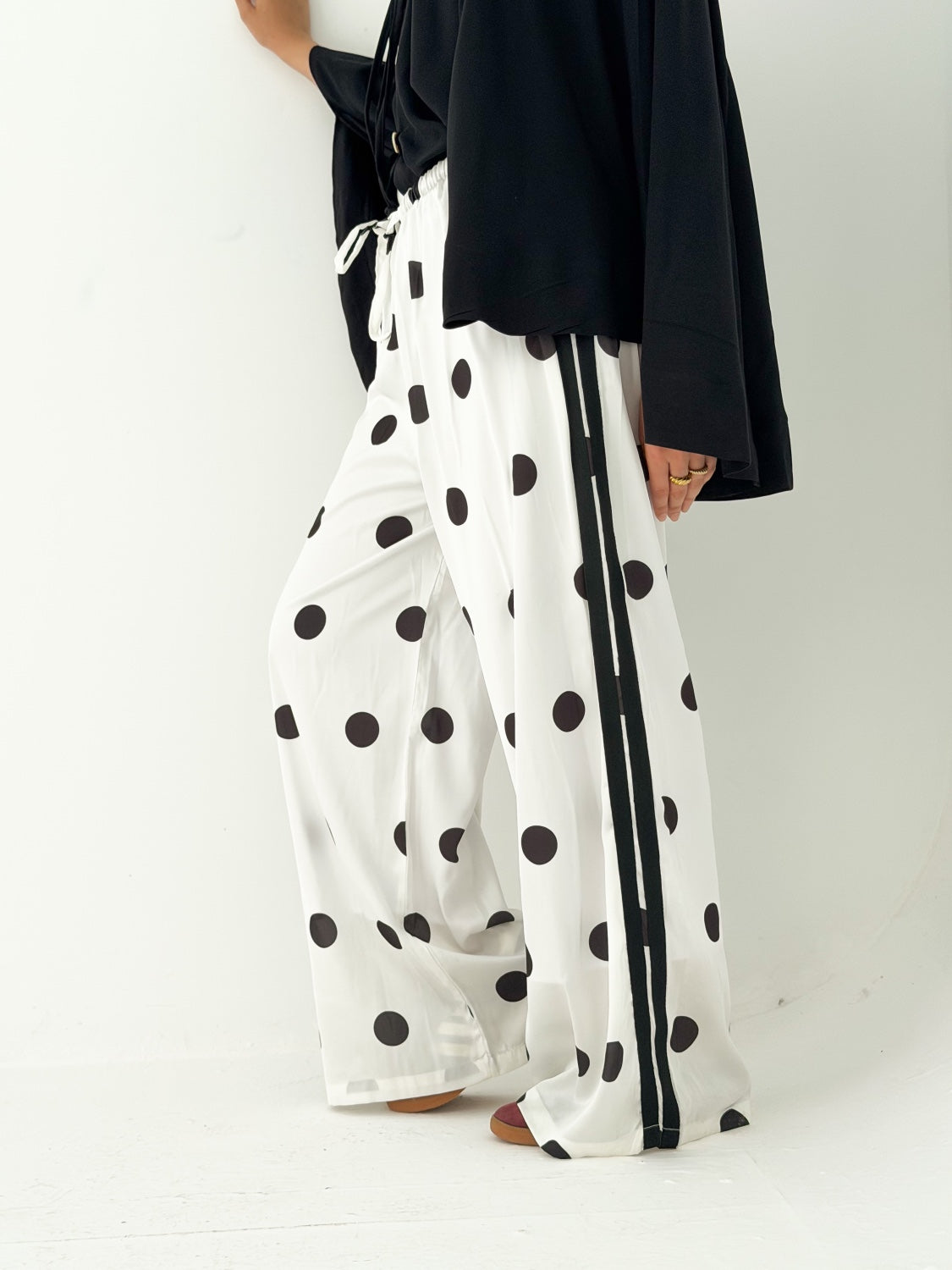 Polka Dot Wide Leg Pants