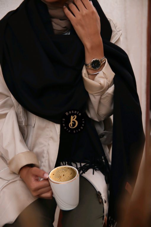 Black Wool Shawl