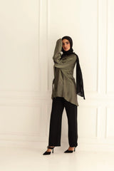 Olive Shimmery Kimono