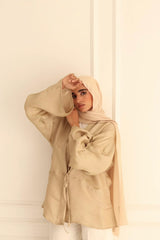Light Bej Shimmery kimono