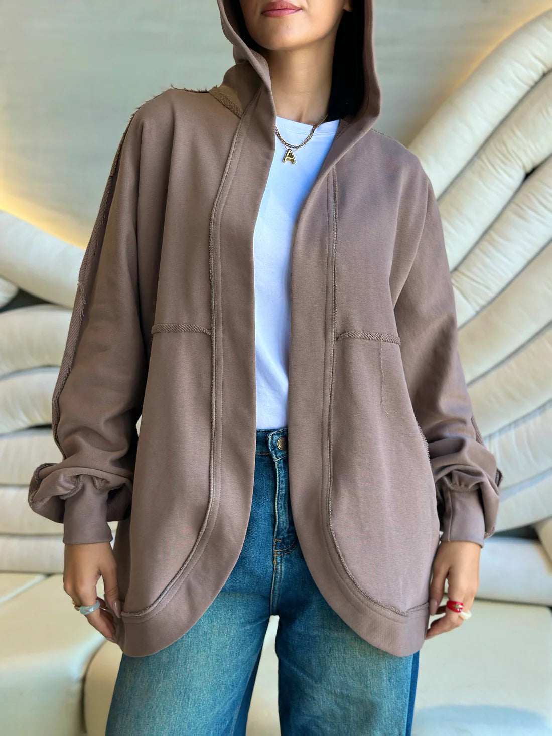 HOODED CARDIGAN