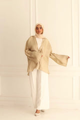 Light Bej Shimmery kimono
