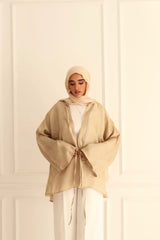 Light Bej Shimmery kimono
