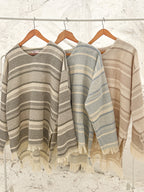 Sripped Fringes Pullover